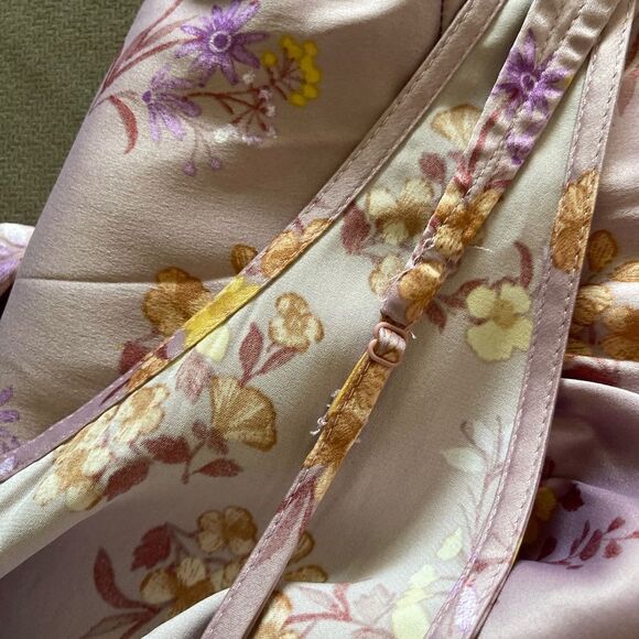 Hippie Rose juniors v-neck fit and flare midi iris floral dress size med, L XL - Picture 10 of 11